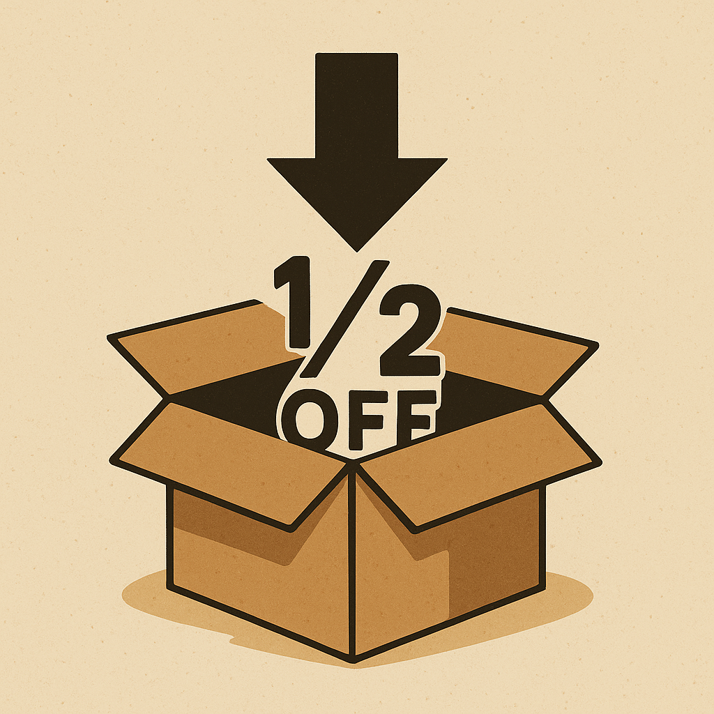 Orders over $2000 1/2 off on shipping